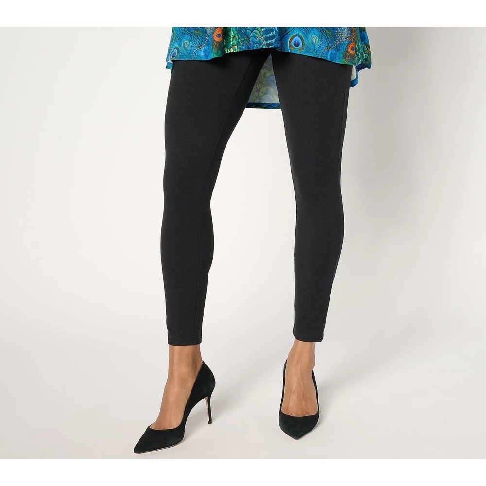 Women with Control Regular Knit Leggings Black,Meium